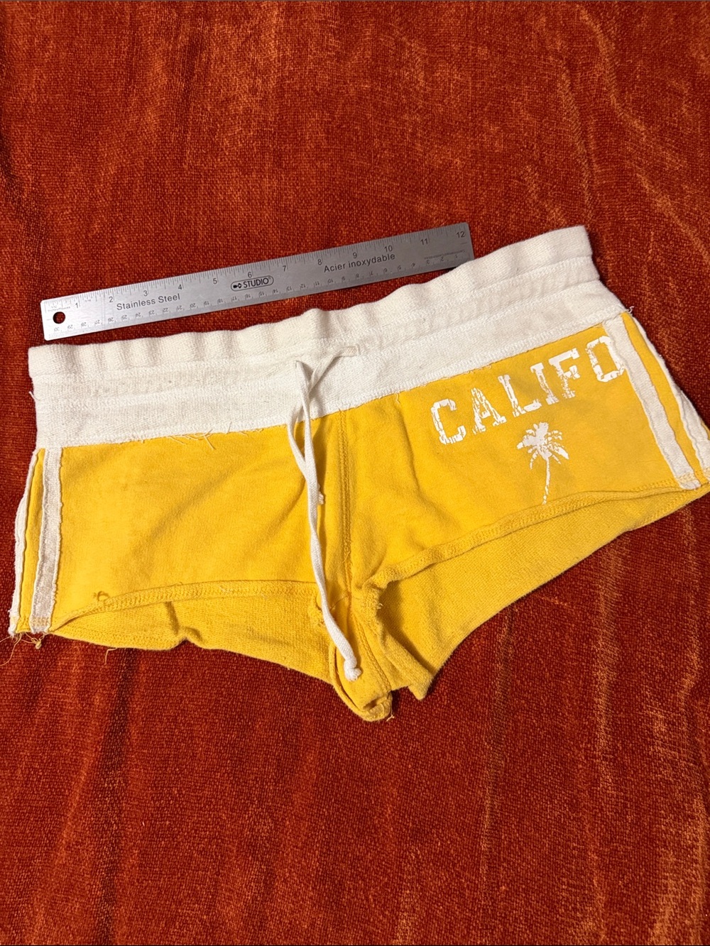Razzle Dazzle | Yellow ‘California’ Women’s Athletic Lounge Shorts | S